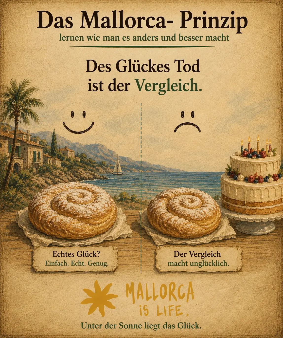 Das Mallorca-Prinzip: Des Glückes Tod ist der Vergleich